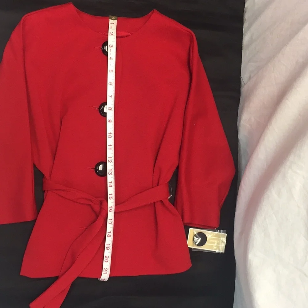 MICHAEL KORS Lightweight Red Belted Jacket
